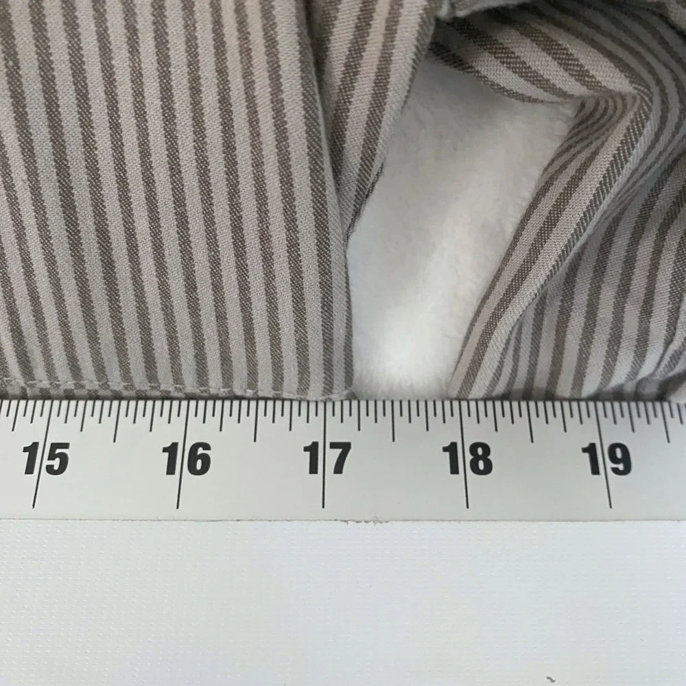 Vintage INDUSTRY‎ Striped Button Up Collar Peter Pan Style Retro A-Line Academic